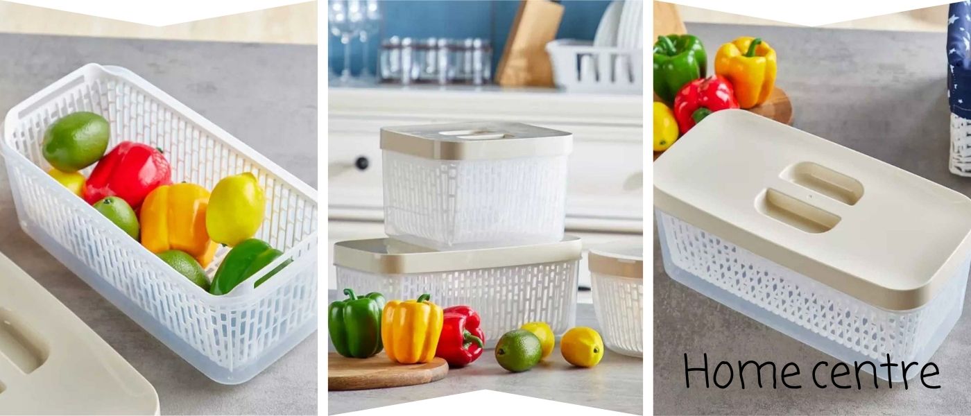 ظرف نگهدارنده هوم سنتر مدل Home centre Araza سایز 14.5×17×33.5 سانتی متر